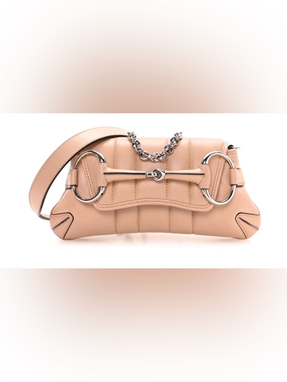 Elegant Quilted Leather Shoulder Bag in Blush
